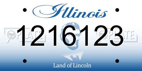 1216123 Illinois License Plate