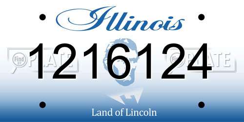 1216124 Illinois License Plate