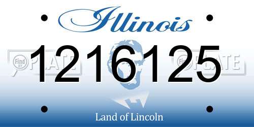 1216125 Illinois License Plate