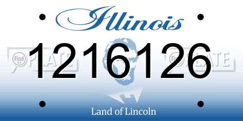 1216126 Illinois License Plate