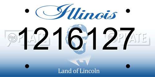 1216127 Illinois License Plate