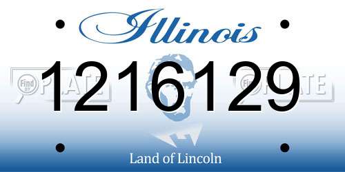 1216129 Illinois License Plate
