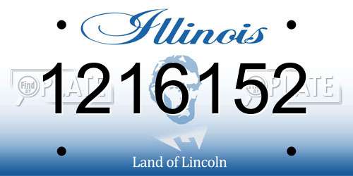 1216152 Illinois License Plate