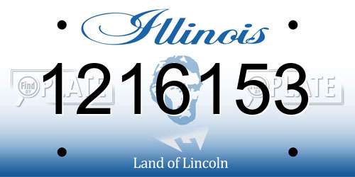 1216153 Illinois License Plate