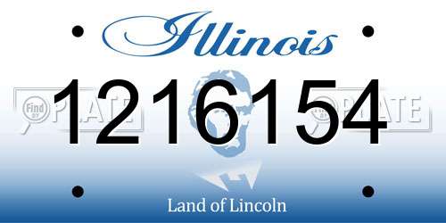 1216154 Illinois License Plate