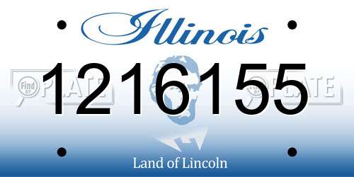 1216155 Illinois License Plate