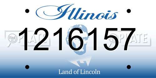 1216157 Illinois License Plate