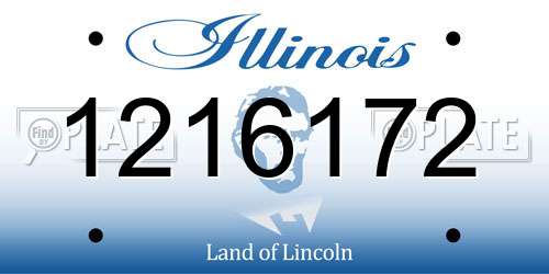1216172 Illinois License Plate