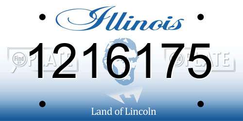 1216175 Illinois License Plate