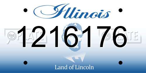 1216176 Illinois License Plate