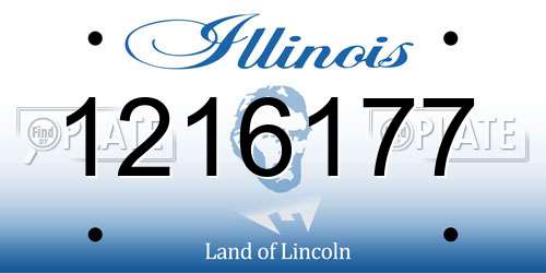 1216177 Illinois License Plate