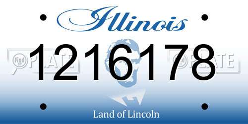 1216178 Illinois License Plate