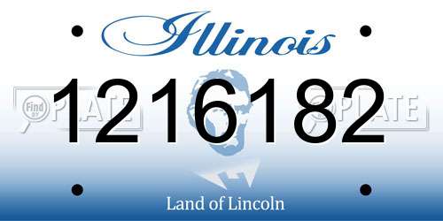 1216182 Illinois License Plate