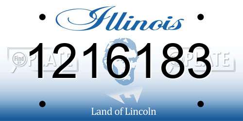 1216183 Illinois License Plate