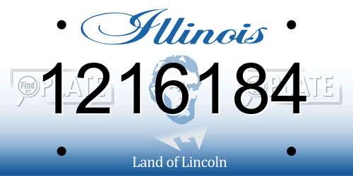 1216184 Illinois License Plate