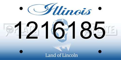 1216185 Illinois License Plate