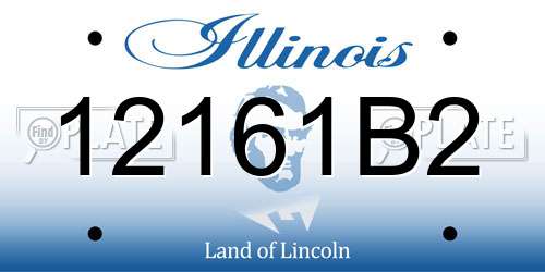 12161B2 Illinois License Plate
