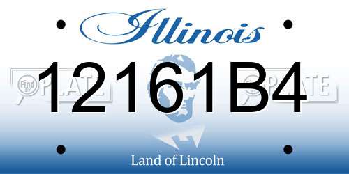 12161B4 Illinois License Plate