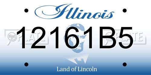 12161B5 Illinois License Plate