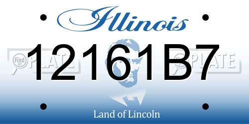 12161B7 Illinois License Plate