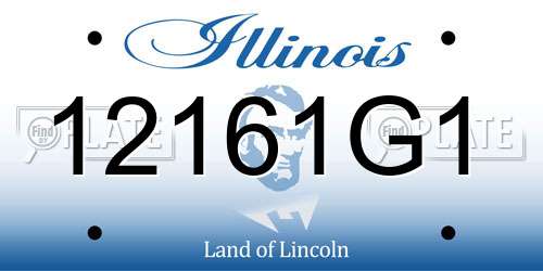 12161G1 Illinois License Plate