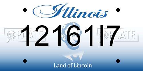 12161I7 Illinois License Plate
