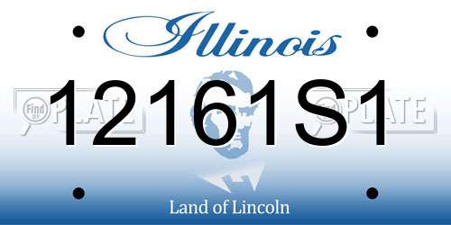 12161S1 Illinois License Plate