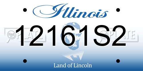 12161S2 Illinois License Plate