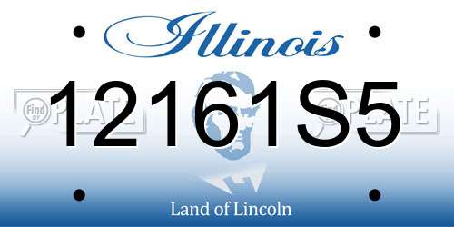 12161S5 Illinois License Plate