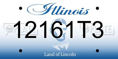 12161T3 Illinois License Plate