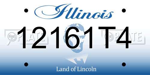 12161T4 Illinois License Plate