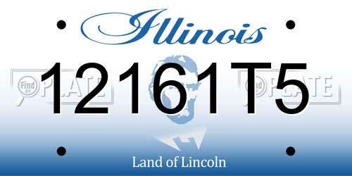 12161T5 Illinois License Plate