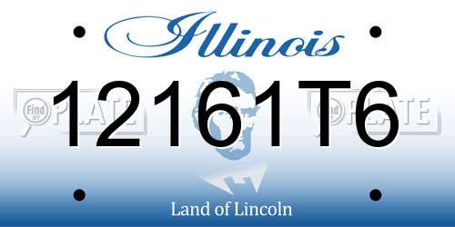 12161T6 Illinois License Plate