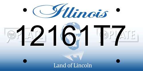 12161T7 Illinois License Plate