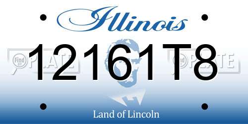 12161T8 Illinois License Plate