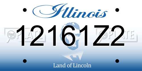 12161Z2 Illinois License Plate