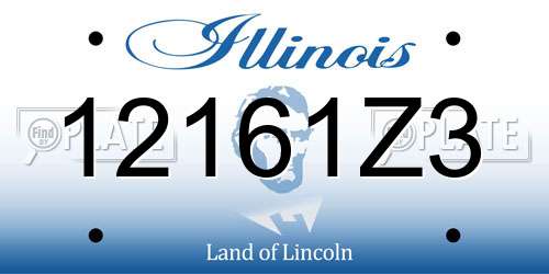 12161Z3 Illinois License Plate