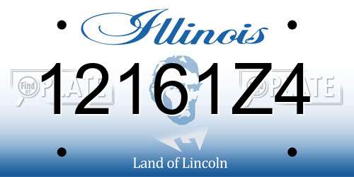 12161Z4 Illinois License Plate