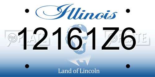 12161Z6 Illinois License Plate