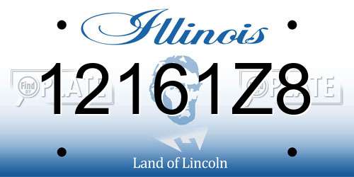 12161Z8 Illinois License Plate