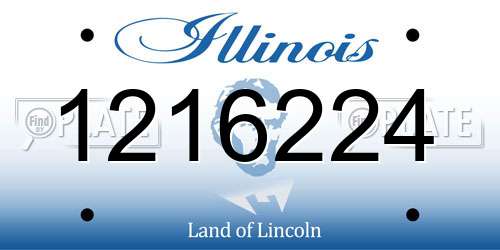 1216224 Illinois License Plate
