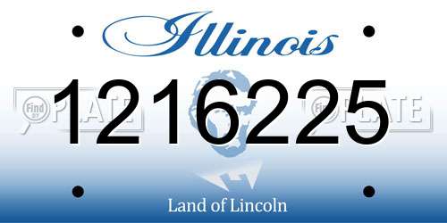1216225 Illinois License Plate