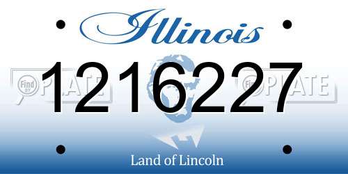 1216227 Illinois License Plate