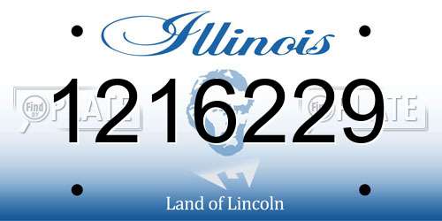 1216229 Illinois License Plate