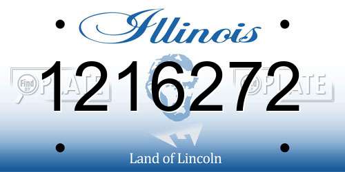 1216272 Illinois License Plate