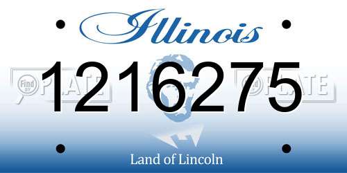1216275 Illinois License Plate