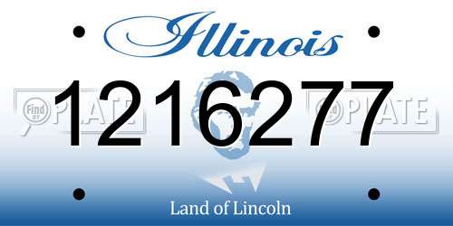 1216277 Illinois License Plate
