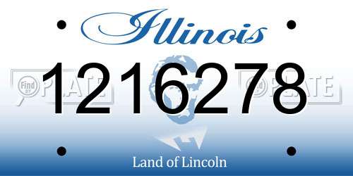 1216278 Illinois License Plate