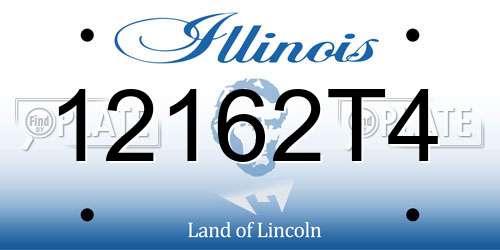 12162T4 Illinois License Plate