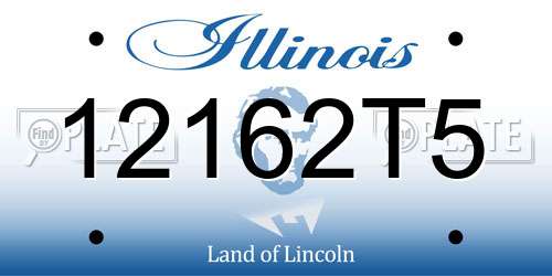 12162T5 Illinois License Plate